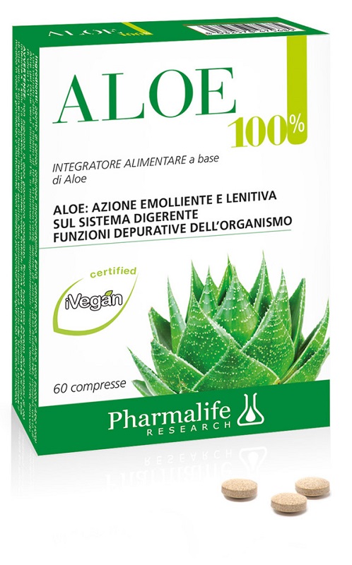 ALOE 100% INTEGRATORE ALIMENTARE 60 COMPRESSE - farmanauta.it