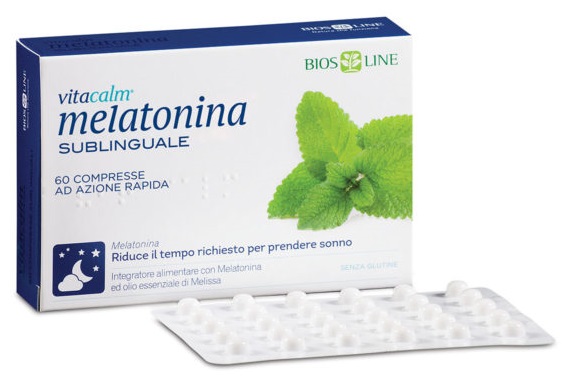 BIOS LINE VITACALM MELATONINA SUBLINGUALE 60 COMPRESSE 1 MG - farmanauta.it