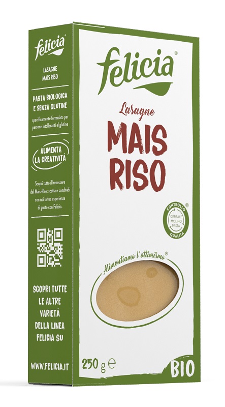 FELICIA PASTA BIOLOGICA MAIS/RISO LASAGNE 250 G - farmanauta.it