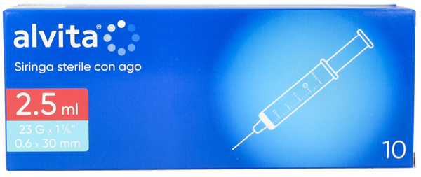 ALVITA SIRINGA  2,5 ML 23 GAUGE 10 PEZZI - farmanauta.it