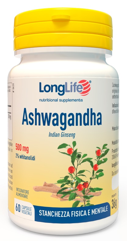 LONGLIFE ASHWAGANDHA 60 CAPSULE 500 MG - farmanauta.it