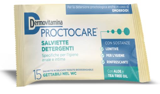 DERMOVITAMINA PROCTOCARE 15 SALVIETTINE DETERGENTI - farmanauta.it