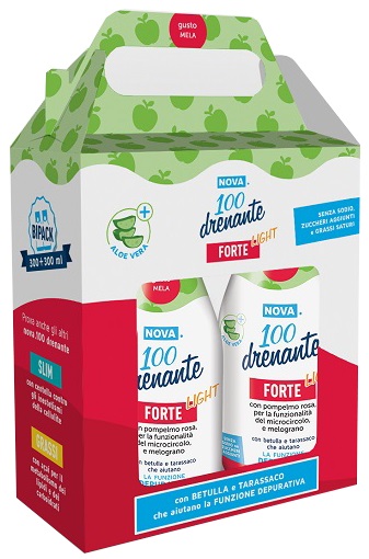 NOVA100 DRENANTE FORTE LIGHT CON ALOE 300+300 ML - farmanauta.it