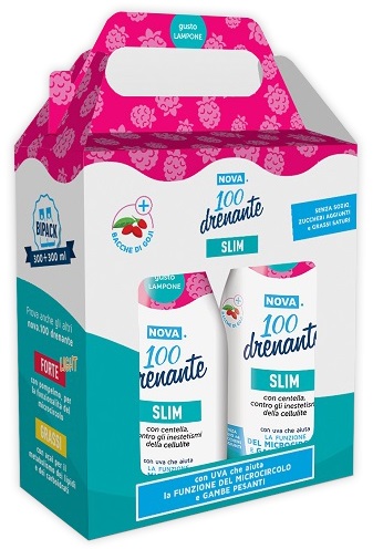 NOVA100 DRENANTE SLIM CON BACCHE DI GOJI 300 + 300 ML - farmanauta.it