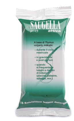 SAUGELLA ATTIVA SALVIETTINE 15 BUSTINE - farmanauta.it