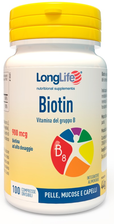 LONGLIFE BIOTIN 900 MCG 100 COMPRESSE - farmanauta.it