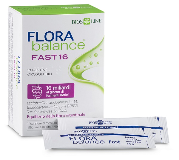 BIOSLINE FLORABALANCE FAST 10 BUSTINE OROSOLUBILI - farmanauta.it