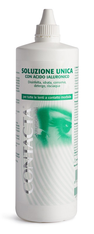SOLUZIONE UNICA CON ACIDO IALURONICO PER LENTI A CONTATTO CONTACTA SOLUTION 360ML - farmanauta.it