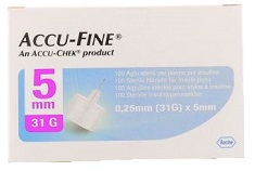 AGO PER PENNA DA INSULINA ACCU-FINE PEN NEEDLE ACCU-CHEK GAUGE 31 X 5MM 100 PEZZI - farmanauta.it