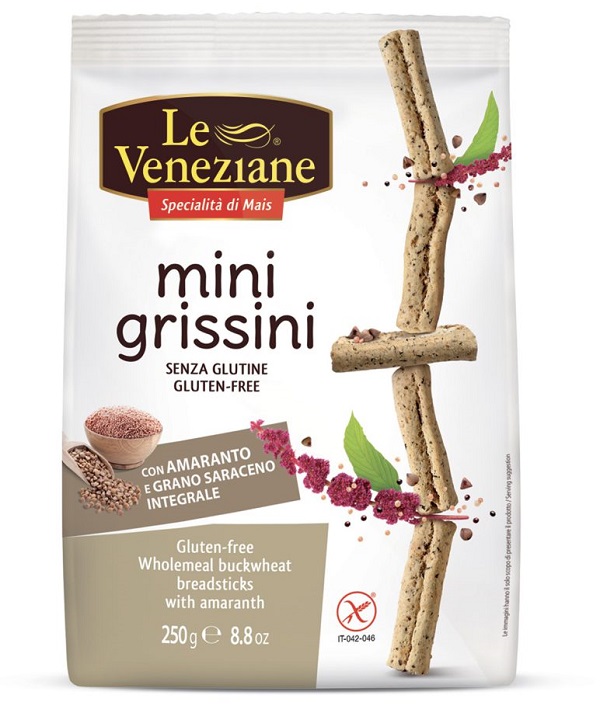 LE VENEZIANE MINIGRISSINI GRANO SARACENO INTEGRALE CON AMARANTO 250 G - farmanauta.it
