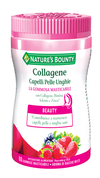COLLAGENE CAPELLI PELLE UNGHIE 60 GOMMOSE MASTICABILI - farmanauta.it