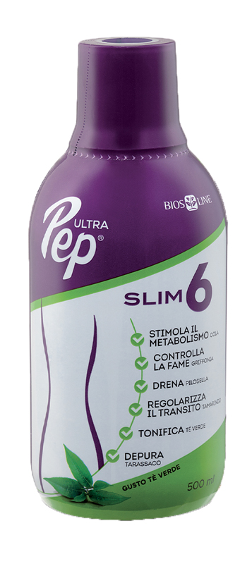 ULTRA PEP SLIM 6 TE' VERDE 500 ML BIOSLINE - farmanauta.it