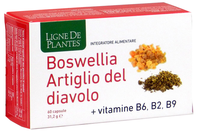 BOSWELLIA ARTIGLIO DIAVOLO VITAMINE B2 B6 B9 60 CAPSULE - farmanauta.it
