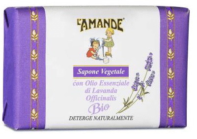 L'AMANDE MARSEILLE SAPONE VEGETALE LAVANDA OFFICINALIS BIO 20 G - farmanauta.it