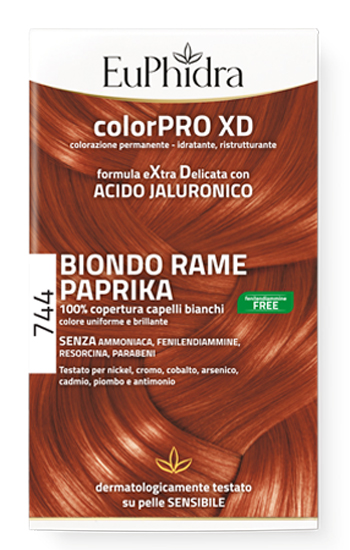 EUPHIDRA COLORPRO GEL COLORANTE CAPELLI XD 744 PAPRIKA 50 ML IN FLACONE + ATTIVANTE + BALSAMO + GUANTI - farmanauta.it