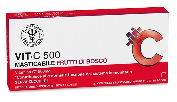 LFP VIT C 500 MASTICABILE FRUTTI ROSSI 20 COMPRESSE MASTICABILI DA 1,65 G - farmanauta.it