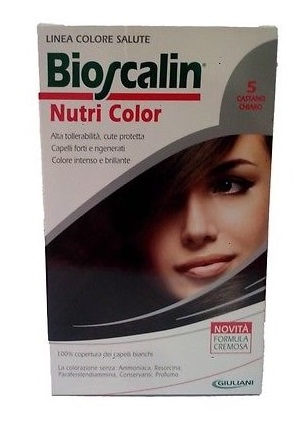 BIOSCALIN NUTRI COLOR 5 CASTANO CHIARO SINCROB 124 ML - farmanauta.it