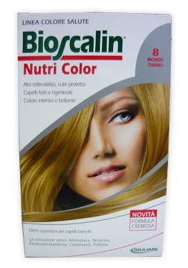 BIOSCALIN NUTRI COLOR 8 BIONDO CHIARO SINCROB 124 ML - farmanauta.it
