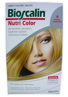 BIOSCALIN NUTRI COLOR 9 BIONDO CHIARISSIMO SINCROB 124 ML - farmanauta.it