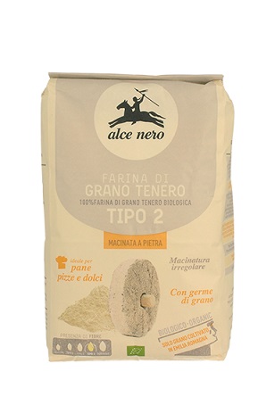 FARINA GRANO TENERO TIPO 2BIO MACINATA A PIETRA 1000 G - farmanauta.it