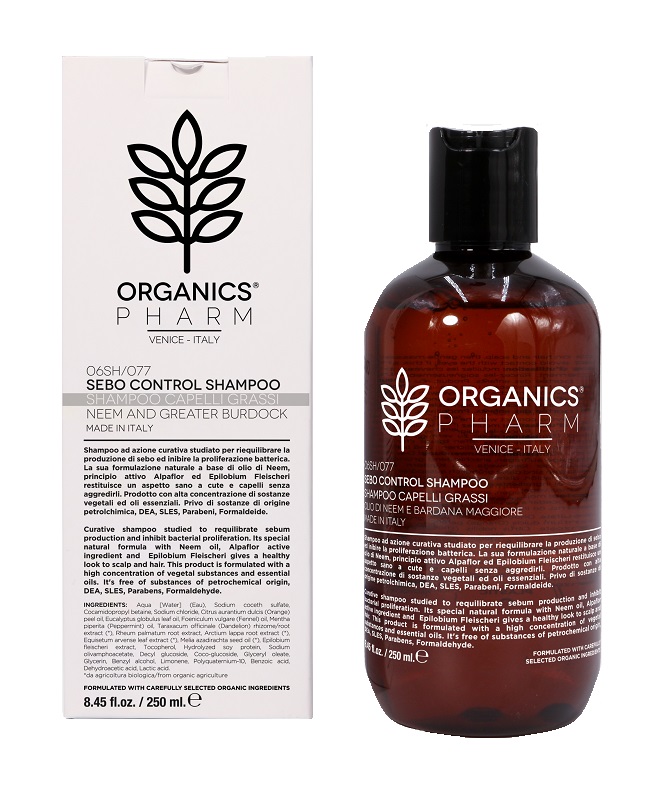 ORGANICS PHARM SEBO CONTROL SHAMPOO NEEM OIL AND ALPAFLOR 250 ML - farmanauta.it