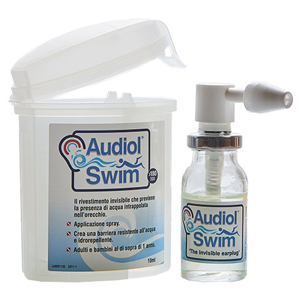 AUDIOLSWIM SOLUZIONE RIVESTIMENTO CANALE UDITIVO COME BARRIERA IDROREPELLENTE - farmanauta.it
