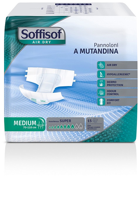 SOFFISOF AIR DRY PANNOLINO MUTANDA ALI MEDIUM SUPER 8 GOCCE - farmanauta.it