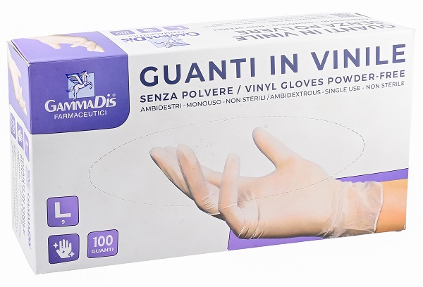 GUANTI VINILE SENZA POLVERE LARGE 100 PEZZI - farmanauta.it