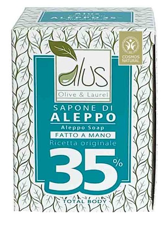 ALUS OLIVE & LAUREL SAPONE DI ALEPPO FATTO A MANO 35% 200 G - farmanauta.it