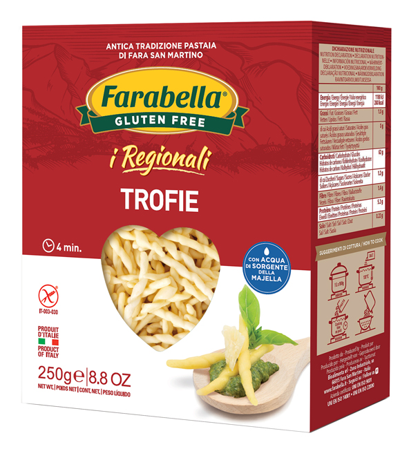 FARABELLA TROFIE I REGIONALI PASTA FRESCA STABILIZZATA 250 G - farmanauta.it