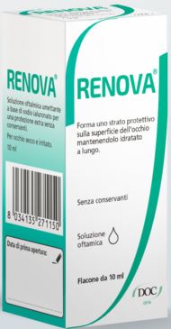 RENOVA COLLIRIO SOSTITUTO LACRIMALE A BASE DI ACIDO IALURONICO 0,4% FLACONE DA 10 ML SENZA CONSERVANTI - farmanauta.it