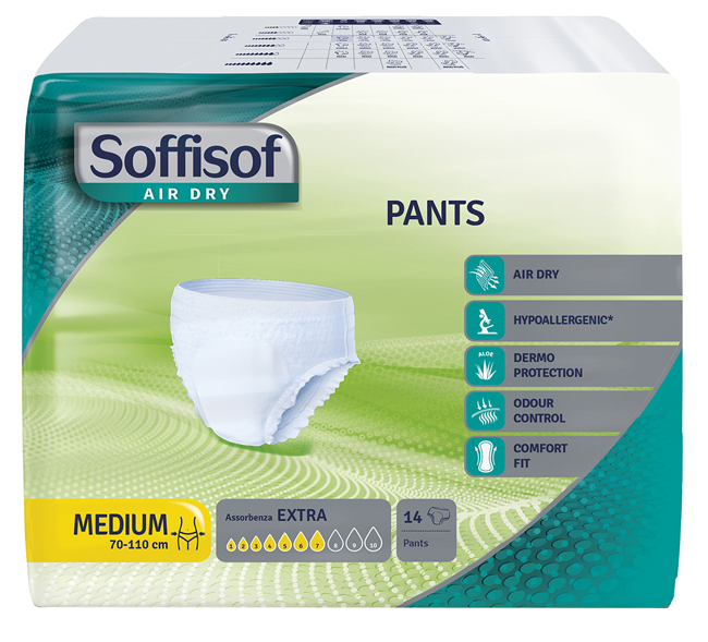 PANNOLONE PULL UP SOFFISOF AIR DRY EXTRA TAGLIA MEDIUM 14 PEZZI - farmanauta.it