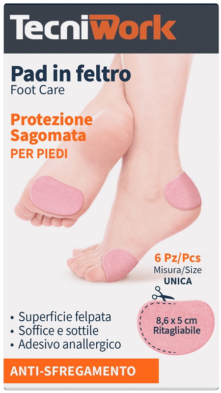 PAD IN FELTRO SAGOMATO 8,6X5CM 6 PEZZI - farmanauta.it