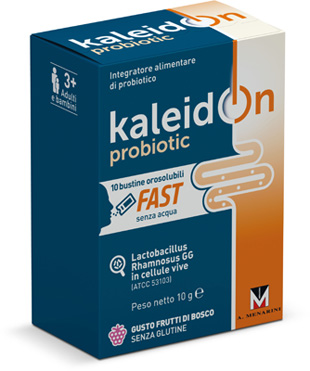 KALEIDON PROBIOTIC FAST FRUTTI DI BOSCO 10 BUSTE OROSOLUBILI - farmanauta.it