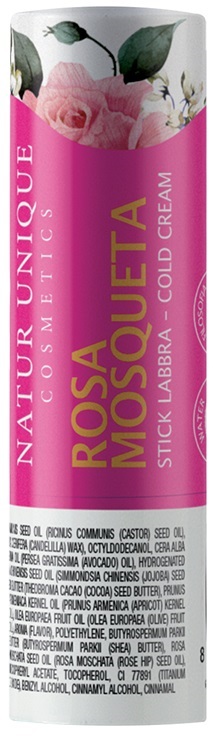 NATUR UNIQUE STICK LABBRA ROSA MOSQUETA - farmanauta.it