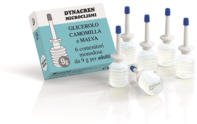 DYNACREN MICROCLISMI CAMOMILLA E MALVA 6 PEZZI DA 9 G PER ADULTI - farmanauta.it
