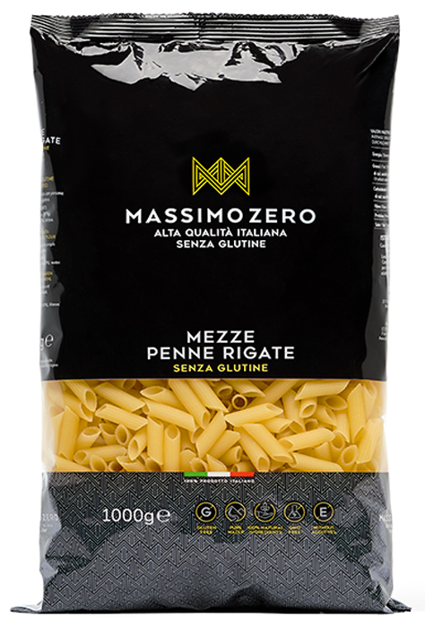 MASSIMO ZERO MEZZE PENNE RIGATE 1 KG - farmanauta.it