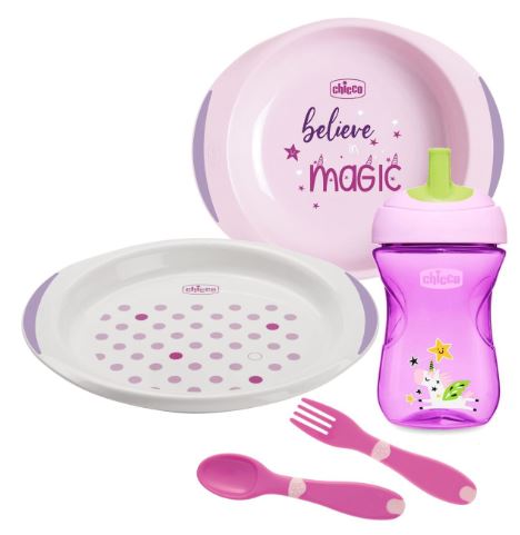 CHICCO SET PAPPA 12 MESI+ ROSA - farmanauta.it