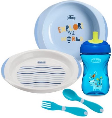 CHICCO SET PAPPA 12 MESI+ AZZURRO - farmanauta.it