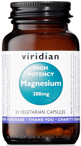 VIRIDIAN MAGNESIUM 300MG HIGH POTENCY 30 CAPSULE VIRIDIAN MAGNESIO SUPERIORE ALTA CONCENTRAZIONE - farmanauta.it