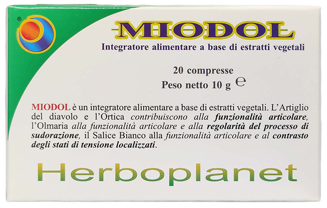 MIODOL 20 COMPRESSE BLISTER 10 G - farmanauta.it