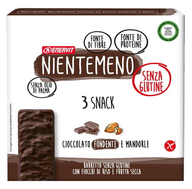 NIENTEMENO BAR FONDENTE MANDORLE 3 X 33 G - farmanauta.it