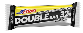 PROACTION DOUBLE BAR 32% NOCCIOLA CARAMELLO 60 G - farmanauta.it