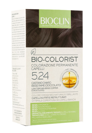 BIOCLIN BIO COLORIST 5,24 CASTANO CHIARO BEIGE RAME CIOCCOLATO - farmanauta.it