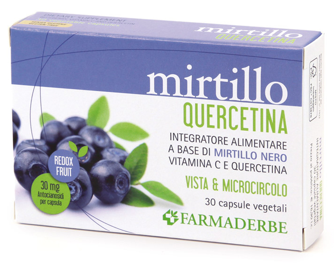 MIRTILLO QUERCETINA 30 CAPSULE VEGETALI - farmanauta.it