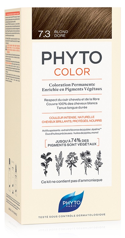 PHYTOCOLOR 7.3 BIONDO DORATO 1 LATTE + 1 CREMA + 1 MASCHERA + 1 PAIO DI GUANTI - farmanauta.it
