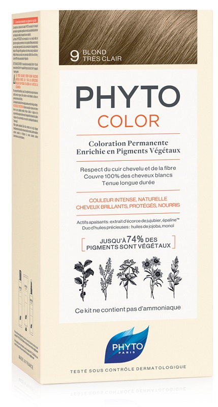 PHYTOCOLOR 9 BIONDO CHIARISS 1 LATTE + 1 CREMA + 1 MASCHERA + 1 PAIO DI GUANTI - farmanauta.it