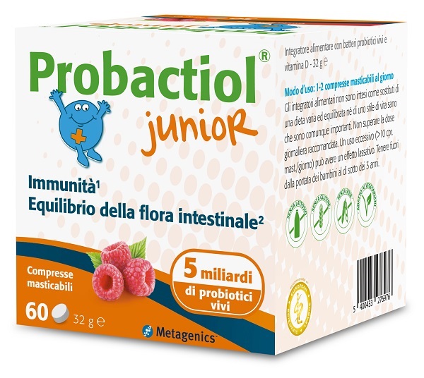 PROBACTIOL JUNIOR 60 COMPRESSE MASTICABILI NEW - farmanauta.it