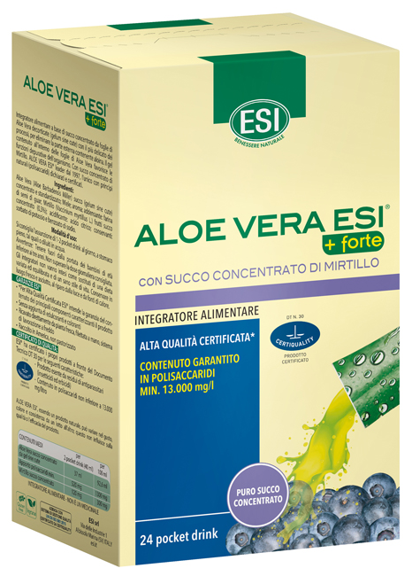 ESI ALOE VERA SUCCO + FORTE MIRTILLO 24 POCKET DRINK - farmanauta.it