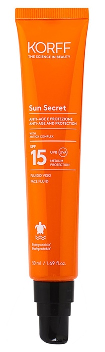 KORFF SUN SECRET FLUIDO VISO SPF15 50 ML - farmanauta.it
